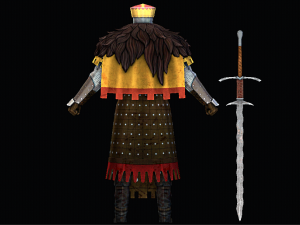 Male King Knight Character Modelo 3D