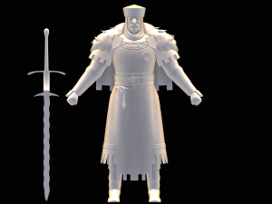 Male King Knight Character Modelo 3D