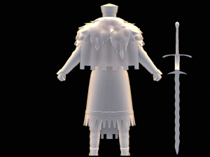 Male King Knight Character Modelo 3D