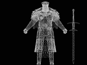 Male King Knight Character Modelo 3D