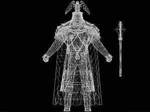 Male Eagle Guardian Character Modello 3D
