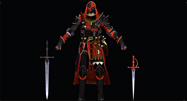 Male Assasian Character 3D Model .c4d .max .obj .3ds .fbx .stl .blend 