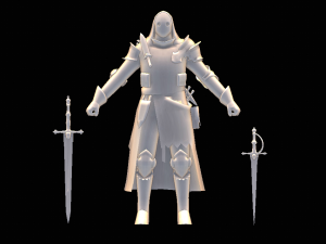 Male Assasian Character 3D Model