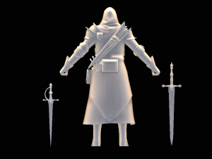 Male Assasian Character 3D Model