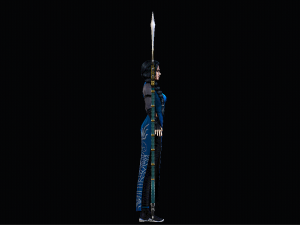 महिला ब्लूड्रैगन चरित्र 3D मॉडल