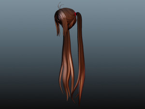 Female hair 3 colors Modelo 3D
