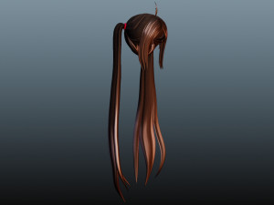 Female hair 3 colors Modelo 3D