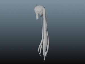 Female hair 3 colors Modelo 3D