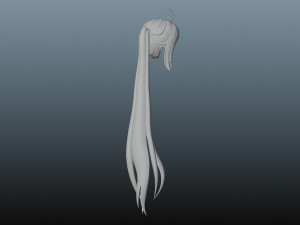 Female hair 3 colors Modelo 3D