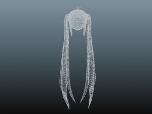Female hair 3 colors Modelo 3D