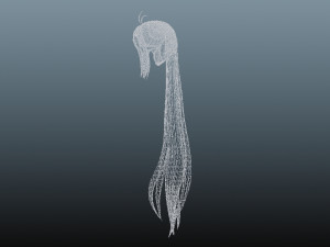 Female hair 3 colors Modelo 3D