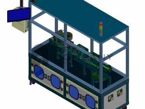 conceito de inspe&ccedil;&atilde;o de rosca de parafuso Modelo 3D