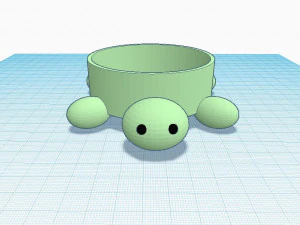 3D модель пепельницы с держателем для черепахи 3D Принт Модель