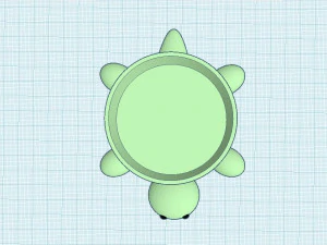 turtle ring holder ashtray 3d print model 3D Print Model