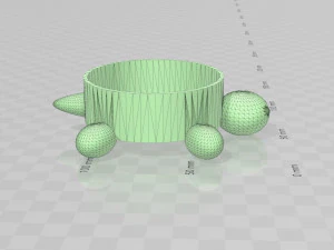 turtle ring holder ashtray 3d print model 3D Print Model