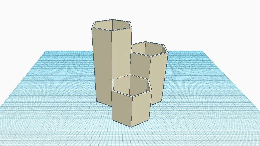 hexagonal pencil holder makeup brush organizer 3D Print Model .c4d .max .obj .3ds .fbx .stl .blend 
