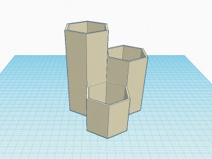 hexagonal pencil holder makeup brush organizer 3D Print Model