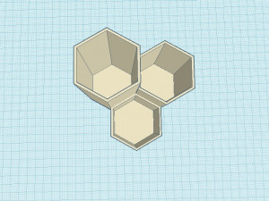 hexagonal pencil holder makeup brush organizer Model Cetak 3D