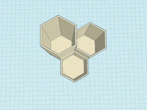 hexagonal pencil holder makeup brush organizer 3D Print Model