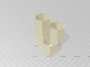 hexagonal pencil holder makeup brush organizer Model Cetak 3D