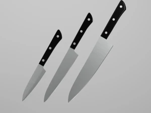 kitchen knives set 3D Model