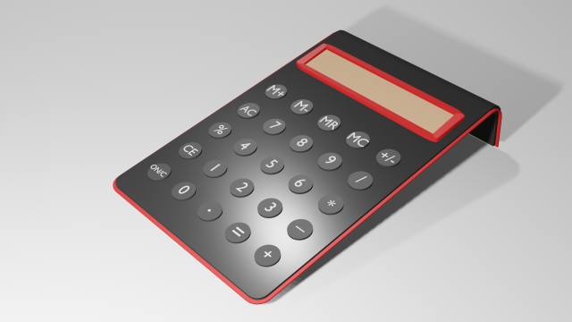calculator Model 3D .c4d .max .obj .3ds .fbx .stl .blend 