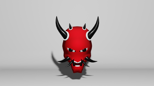 demon mask Model 3D .c4d .max .obj .3ds .fbx .stl .blend 