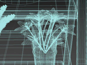 vitrine com flores Modelo 3D