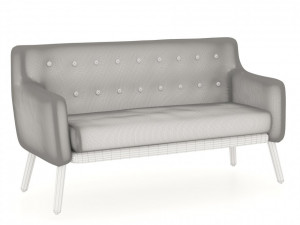 white sofa 3D Model