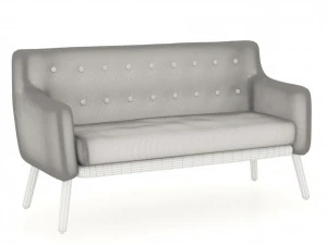 divano bianco Modello 3D