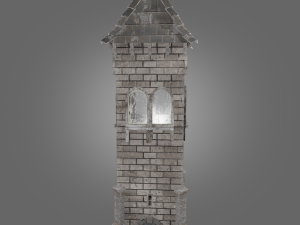 medieval tower game ready low-poly Model 3D