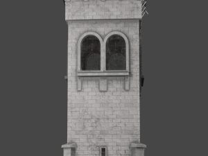 medieval old tower game ready 3D 모델