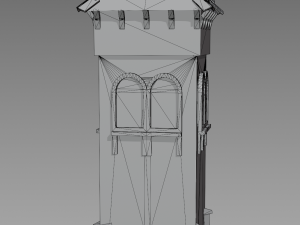 medieval old tower game ready 3D 모델