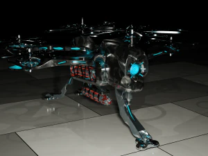 Sci-Fi Drone HighPoly 3D Model