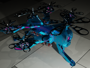 Sci-Fi Drone HighPoly Modello 3D