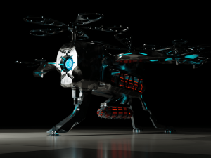 Sci-Fi Drone HighPoly Modello 3D