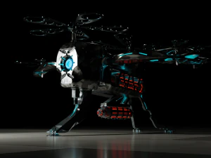 Sci-Fi Drone HighPoly 3D Model