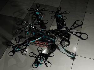 Sci-Fi Drone HighPoly 3D Model