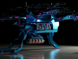 Sci-Fi Drone HighPoly 3D Model