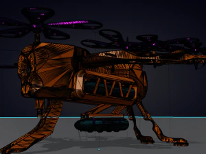Sci-Fi Drone HighPoly 3D Model