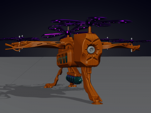 Sci-Fi Drone HighPoly Modello 3D