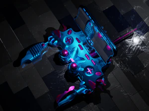 Kontroler Sci-Fi High-poly Model 3D