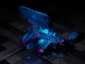 Kontroler Sci-Fi High-poly Model 3D