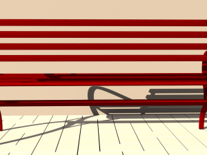 Simple metal bench 3D Model