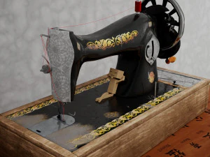 Old sewing machine 3D Model