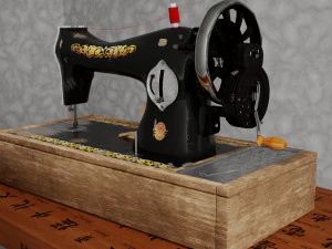 Old sewing machine 3D Model