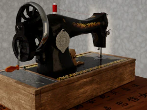 Old sewing machine 3D Model