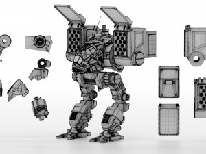 mecha cplt-c1 catapult -- battletech mechwarrior universe -- Modèles 3D en vedette