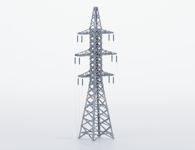 power line support 3D Модель .c4d .max .obj .3ds .fbx .stl .blend 