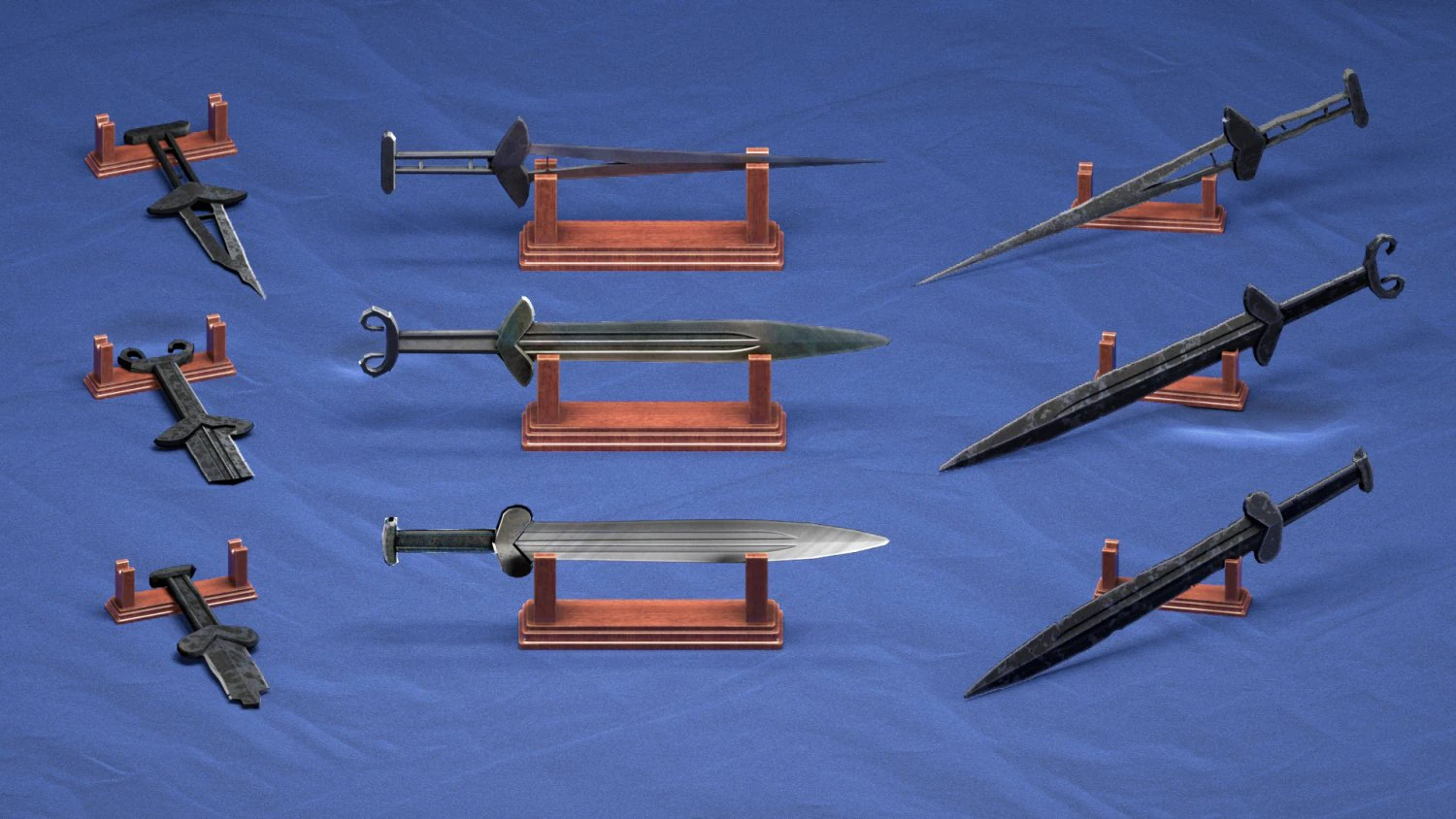 akinak sword -- 9 game models -- of the v century 3D Model .c4d .max .obj .3ds .fbx .stl .blend 
